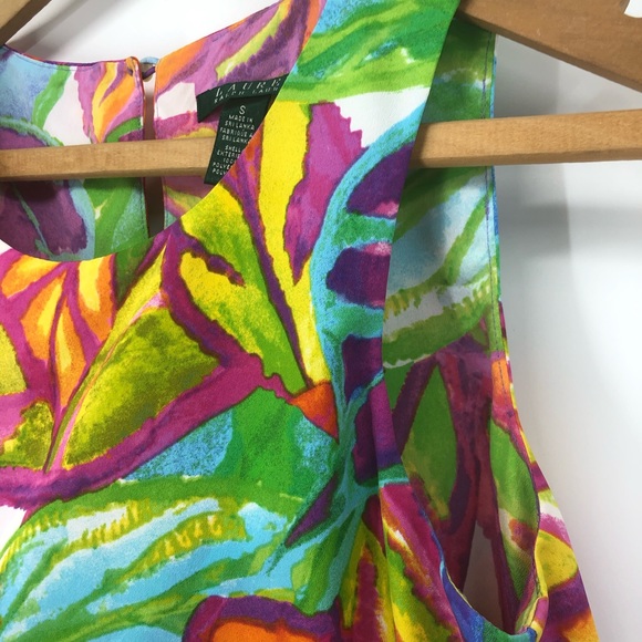✨Lauren Ralph Lauren Multicolored Artsy Boho Sleeveless Top - Picture 6 of 8